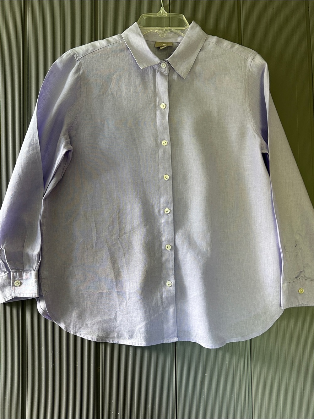 J. Jill Linen Lavender Button-Down Shirt